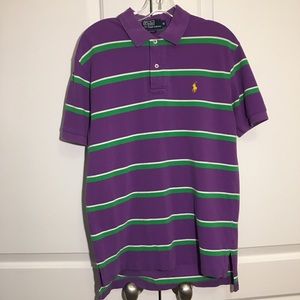 Polo By Ralph Lauren Men’s Purple Striped Shirt